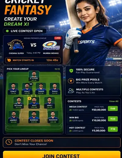 Blacksatta (black satta king) fantasy cricket & matchday visual 3